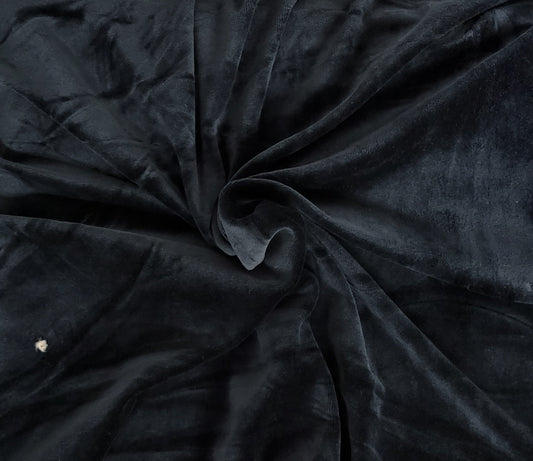 Dk. Navy Cotton Blend Velour Velvet