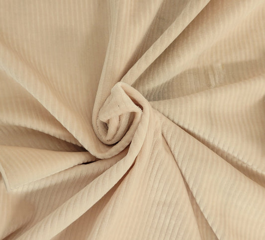 Blush Corded Stretch Velvet Velour