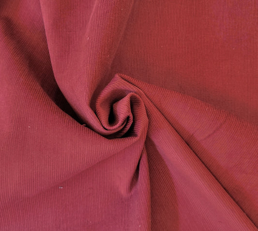 Burgundy 100% Cotton Corduroy 16 Wale