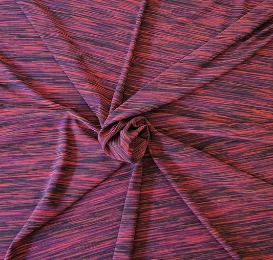 Magenta Stripes Polyester Spandex Jersey