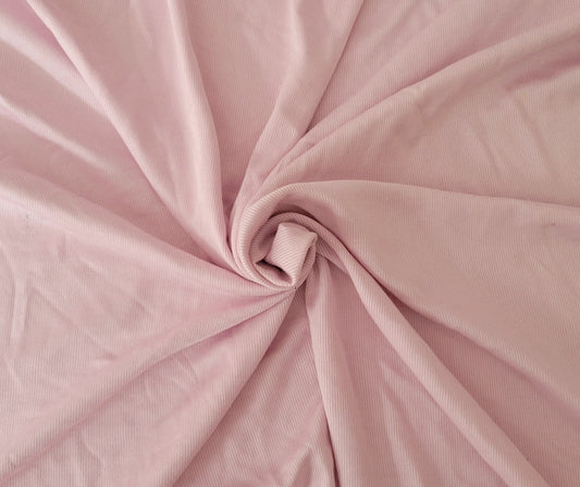 Blush Cotton Rayon 1x1 Rib