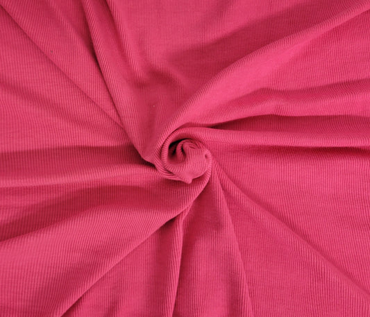 Fuchsia 2x1 Rib Knit Rayon Spandex