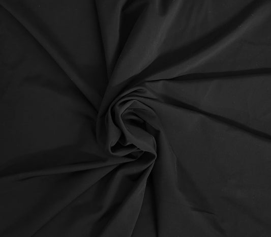 Black Nylon Spandex Activewear Jersey Knit