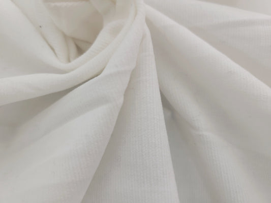 White PFD 100% Cotton Corduroy 28 Fine Wale
