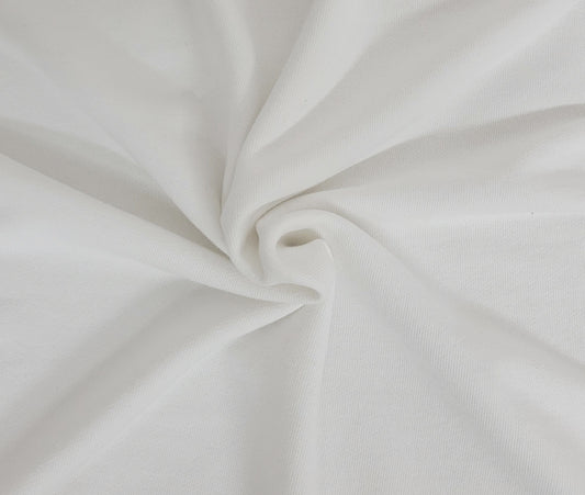 White Cotton French Terry Knit 460GSM