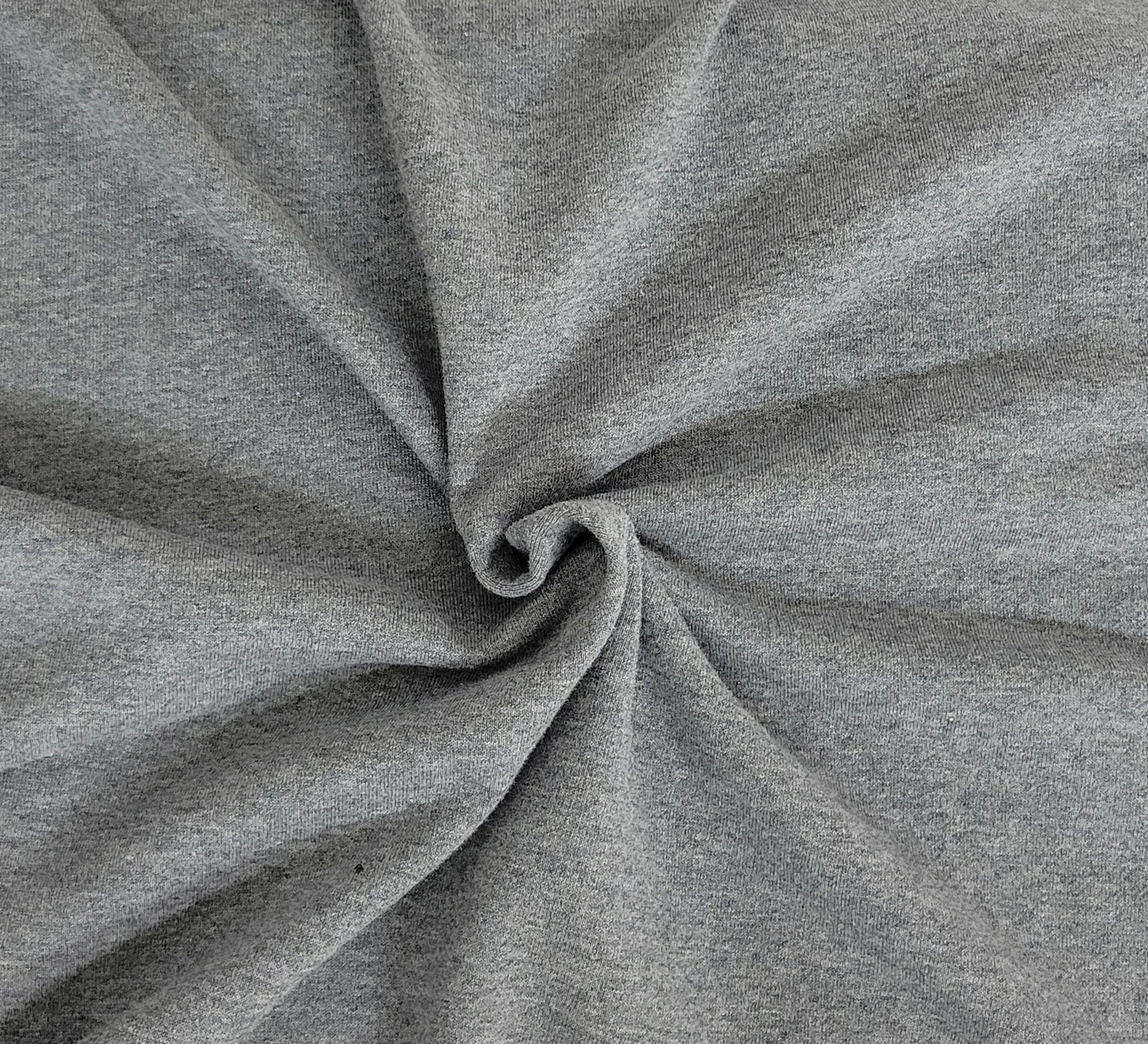 100% Cotton Dk Heather Gray French Terry Knit 340GSM 66"Width