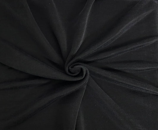 Black Cotton Rayon Blend French Terry