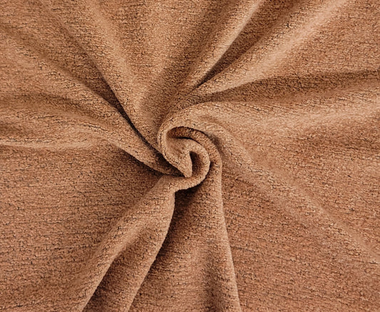 Two Tone Black Sherbet Melon Sherpa Fleece Knit Rayon Blend Made in ITALY