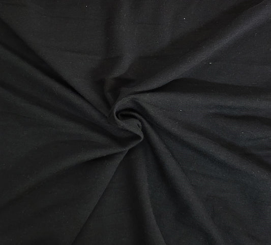 Black Modal Cotton Spandex Sweatshirt Fleece Knit 250 GSM
