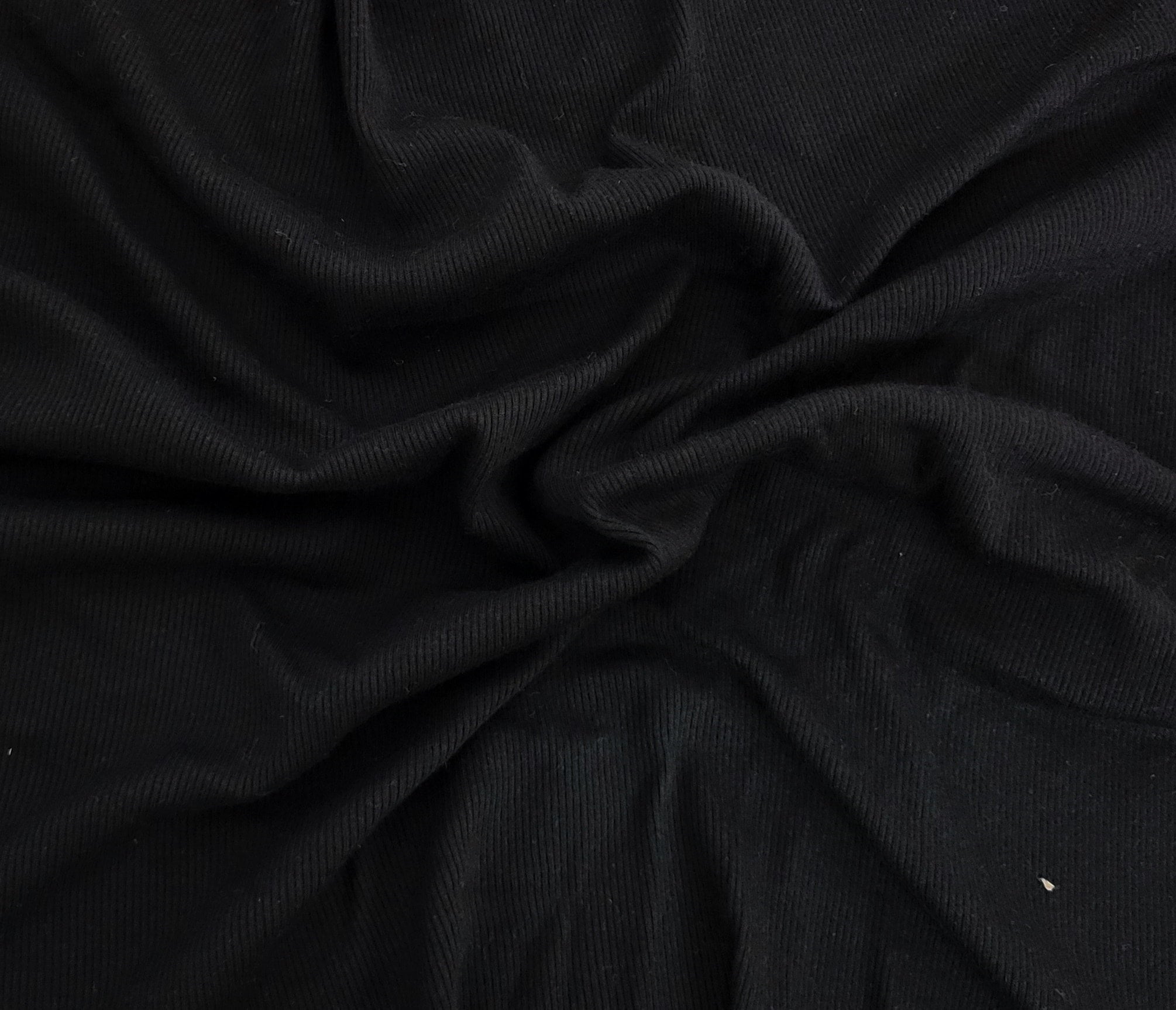 Black 2x1 Rib Modal Cotton Spandex Fabric Made in USA Yard Wholesale ...