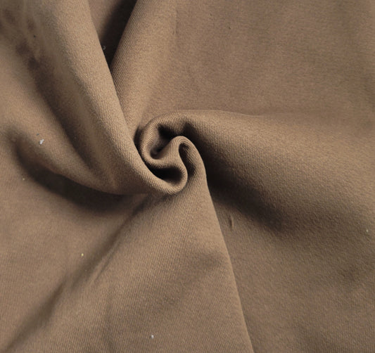Mocha Prewashed 100% Cotton Sweatshirt Fleece Knit 460GSM