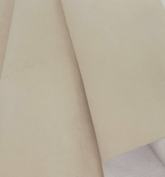 Moderate White Vegan Suede With Backing