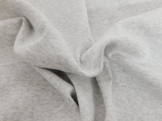 Ash White Cotton 1x1 Rib Matching French Terry Available