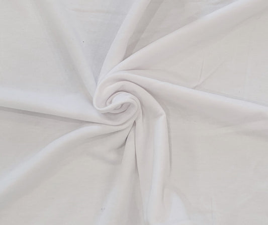 White Modal Spandex Fleece