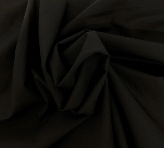 Black 100% Woven Cotton Poplin