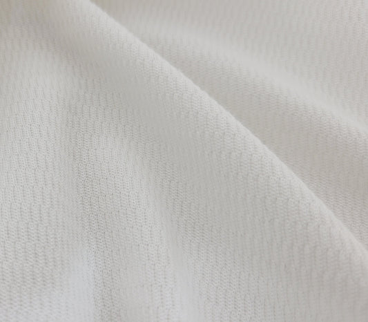 Off White Raschel Thermal Knit Cotton Blend 200 GSM