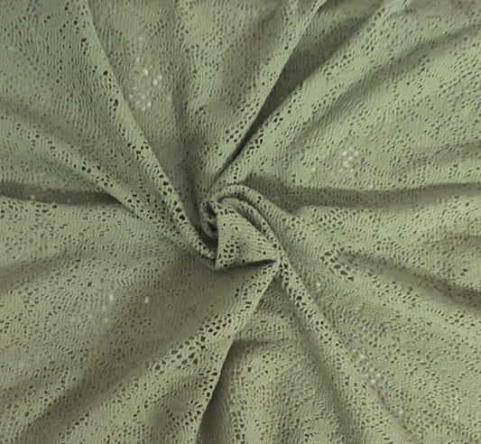 Sage Cotton Crochet Knit Lace