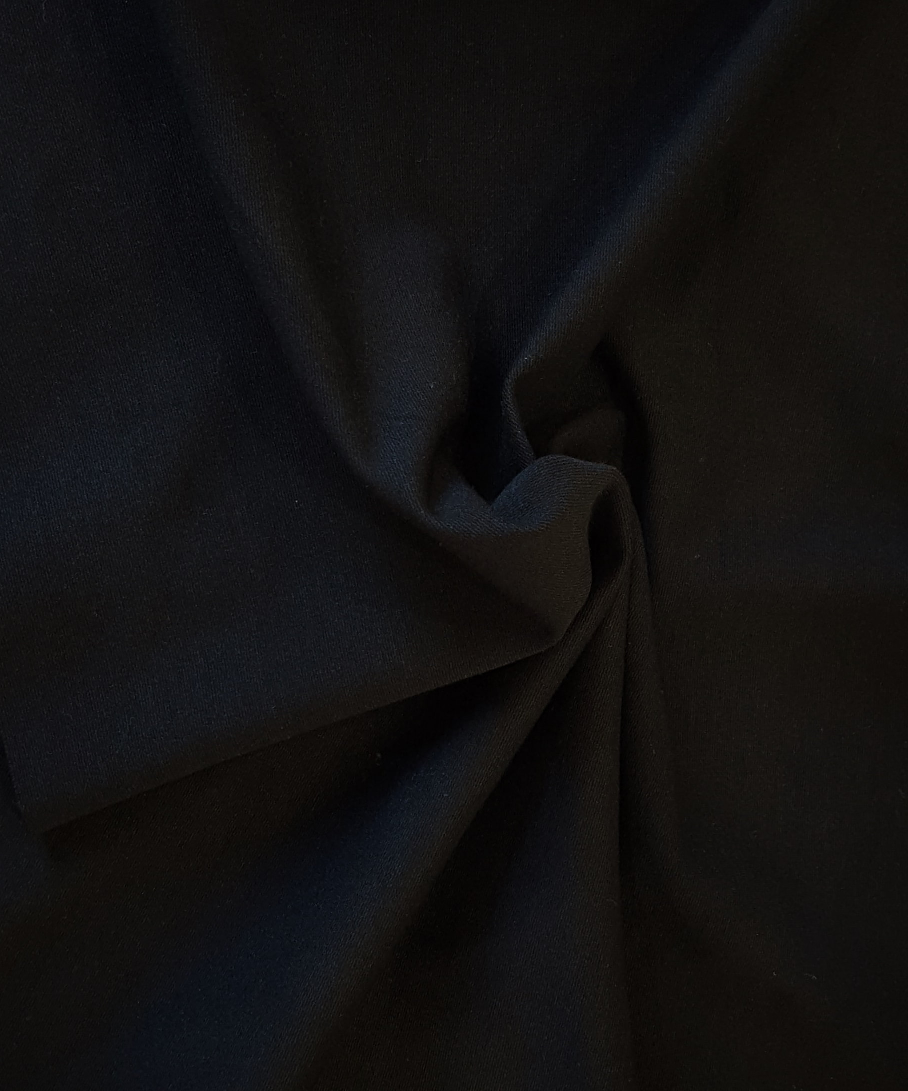 Black Ponte Knit Fabric by the yard