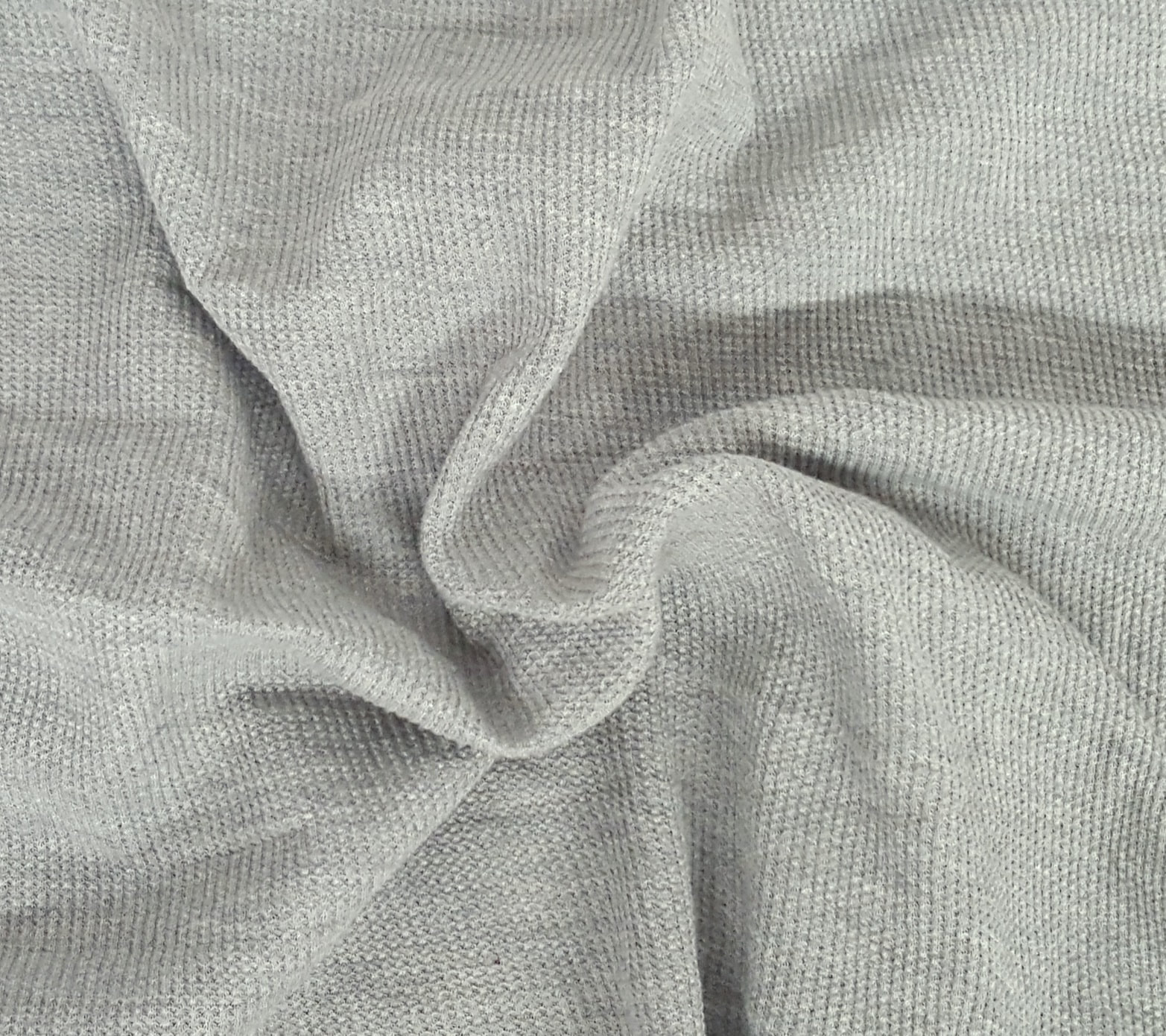 Heather Gray Solid Cotton Spandex Knit Fabric - Girl Charlee