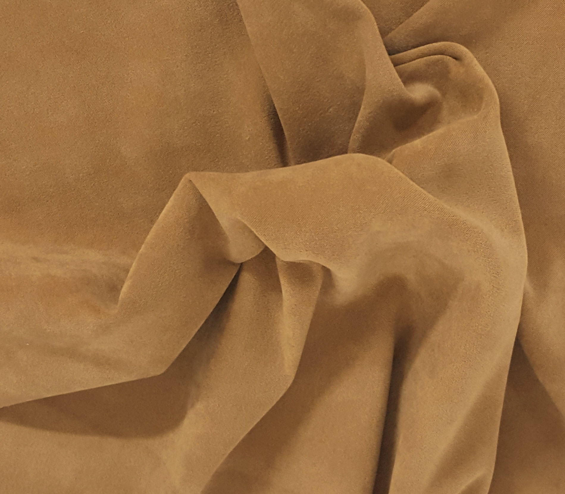 tan moleskin suede satin back fabric by the yard and wholesale in