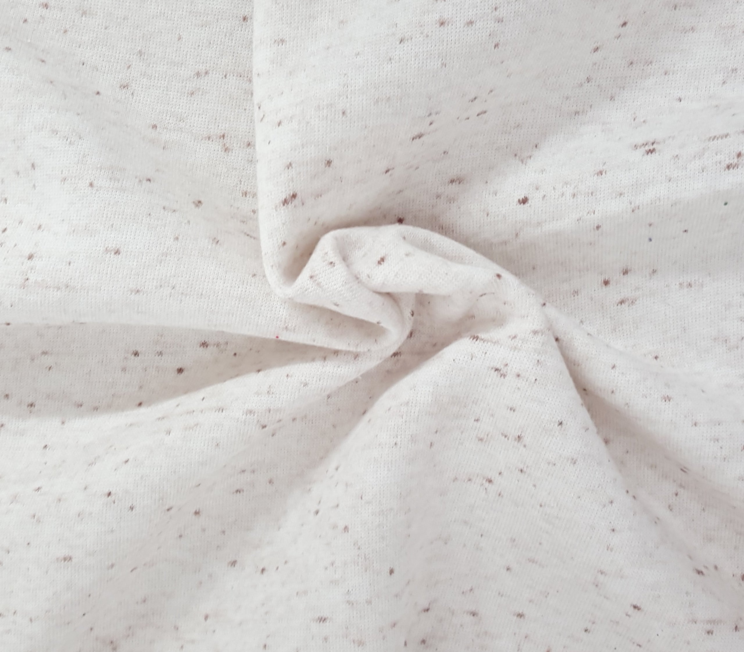 speckled cotton stretch fleece knit fabric by the yard and