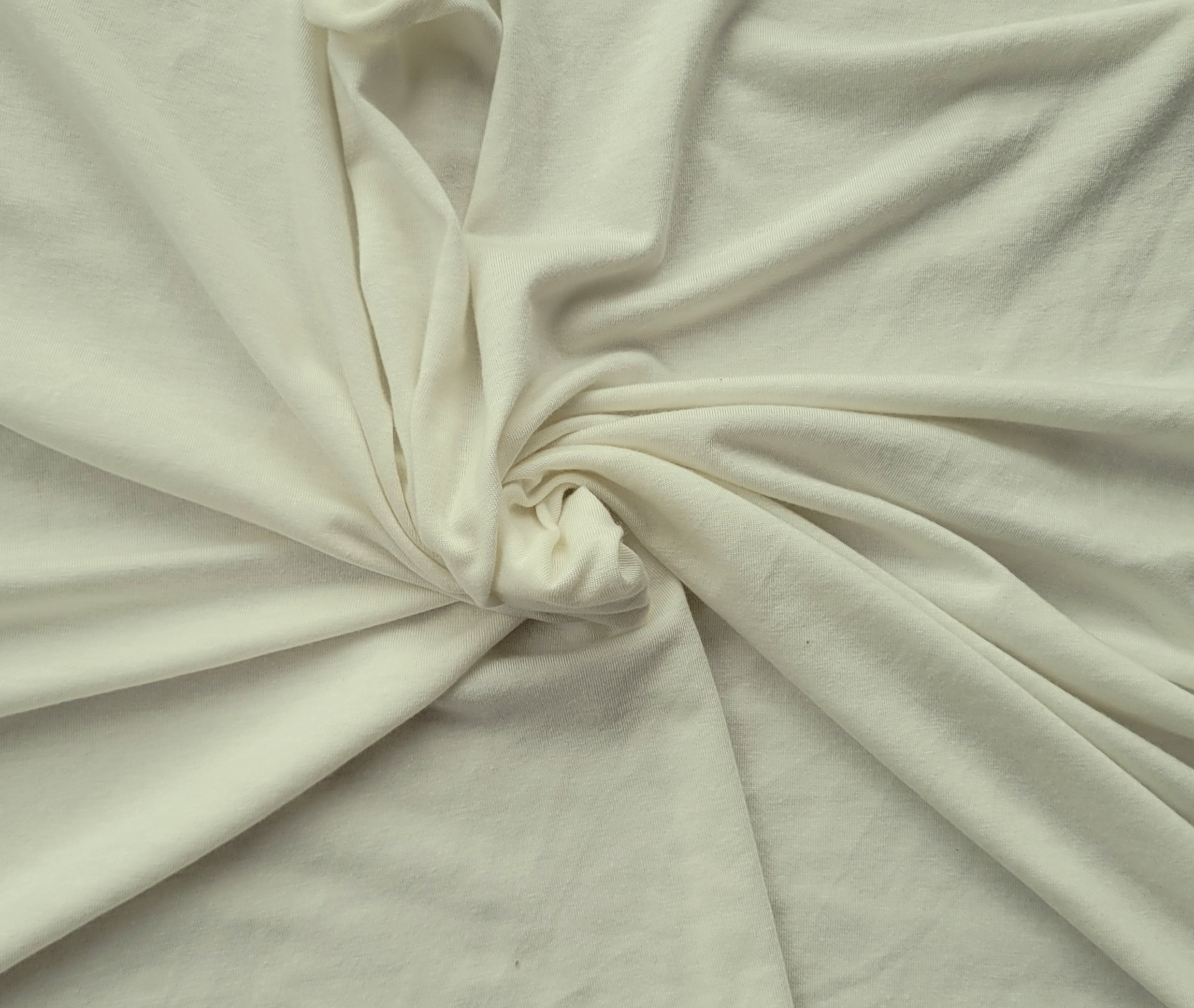 ivory off white lyocell tencel spandex jersey knit fabric los angeles by  the yard and wholesale