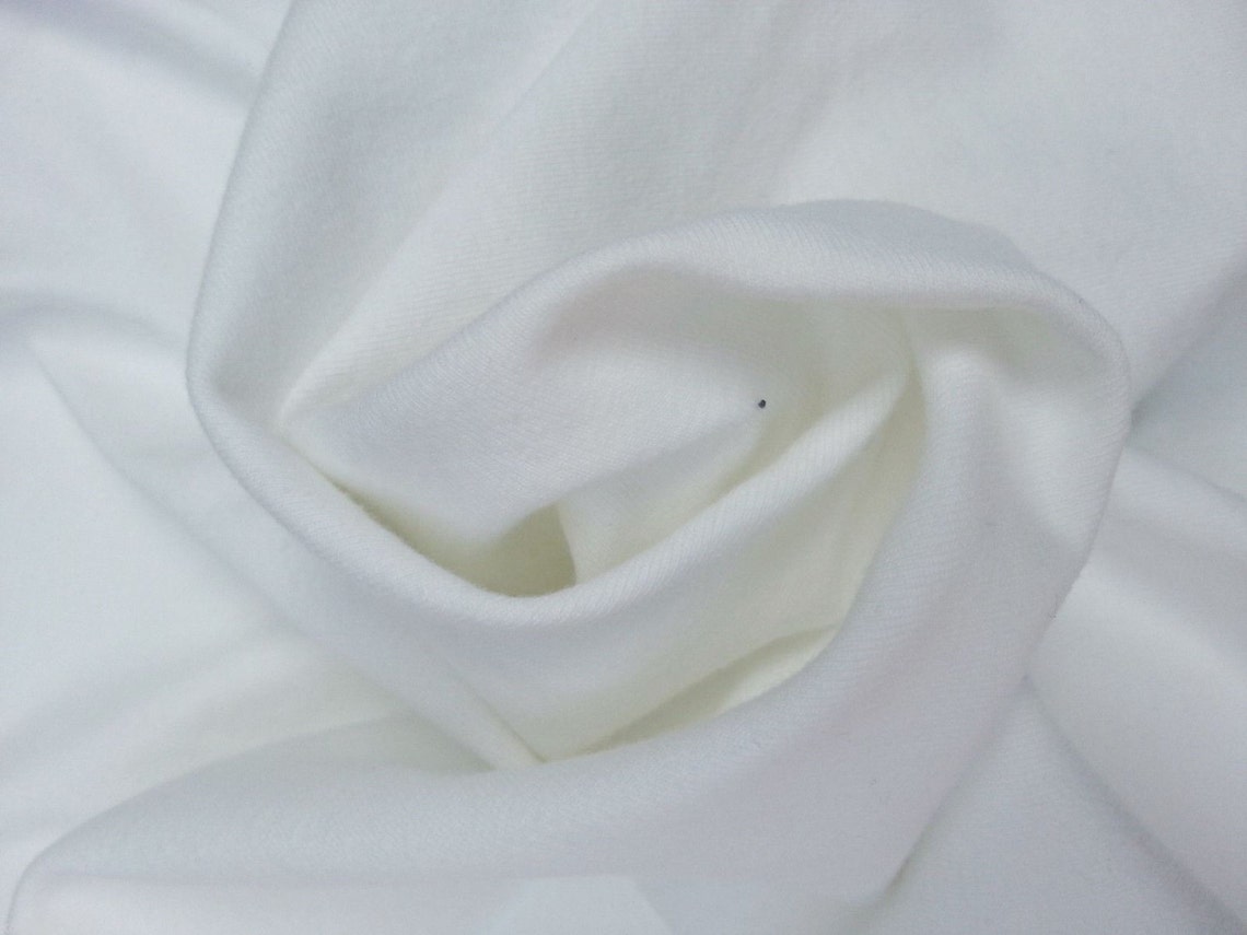 White Cotton/Spandex Jersey Fabric - 240 GSM