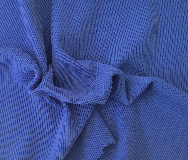 royal, blue, cotton, spandex, rib, knit, 1x1, fabric, by the yard ...