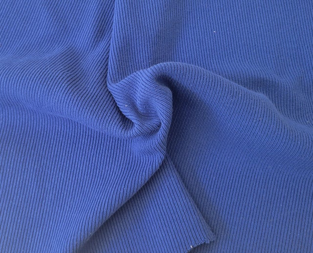royal, blue, cotton, spandex, rib, knit, 1x1, fabric, by the yard ...